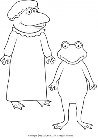 Froggy Gets Dressed Coloring Page