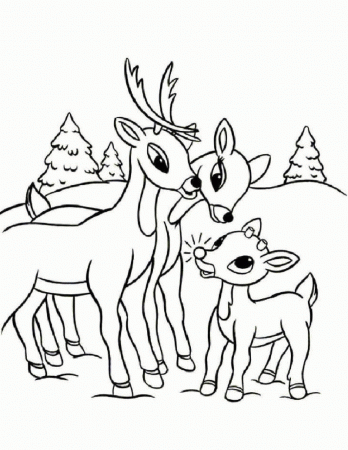 Coloring Pages Of Rudolph - Coloring Page Photos