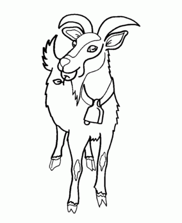 Wild Animal Coloring Pages | Herd of Goats Coloring Page and Kids ...