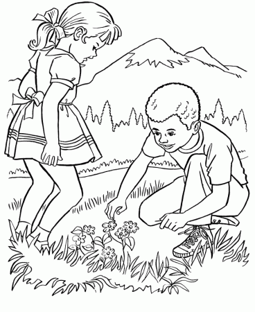 natural scenes Colouring Pages