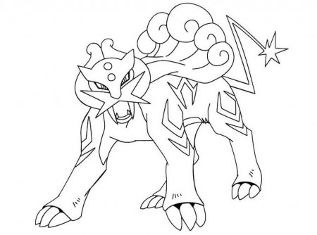 Raikou 5 Coloring Page - Free Printable Coloring Pages for Kids