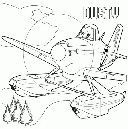 Dusty Crophopper Coloring Pages - Planes Coloring Pages - Coloring Pages  For Kids And Adults