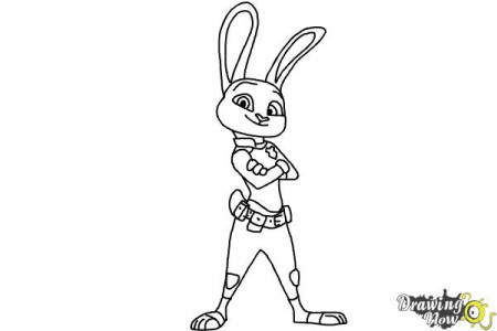 How to Draw Judy Hopps (The Bunny) From Zootopia - DrawingNow