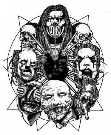 Pin de Sxrcarmona en Slipknot | Perros dibujos a lapiz, Carteles de rock,  Dibujos