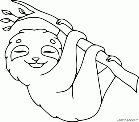 Sloth Coloring Pages - ColoringAll