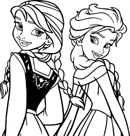 Kids-n-fun.com | Coloring page Frozen Anna and Elsa anna en elsa