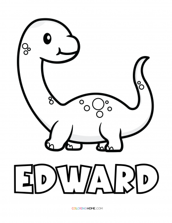 Edward dinosaur coloring page