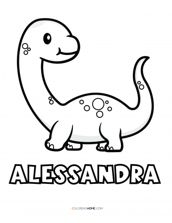 Alessandra dinosaur coloring page