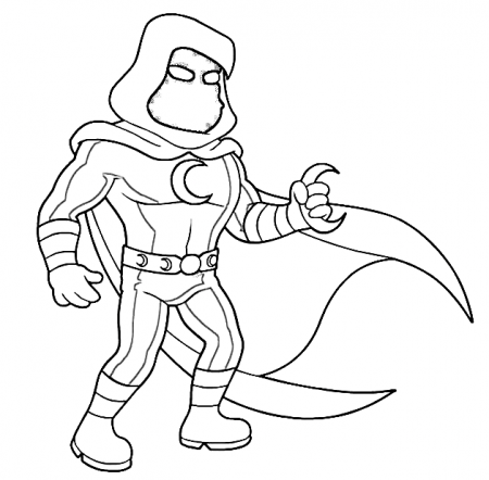 Moon Knight Funny Coloring Pages - Moon Knight Coloring Pages - Coloring  Pages For Kids And Adults