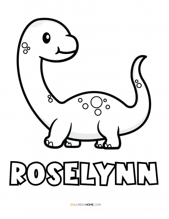Roselynn dinosaur coloring page