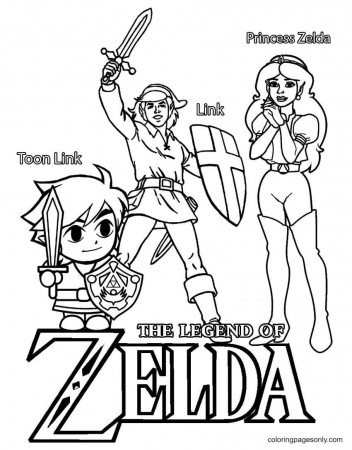 Legend of Zelda Printable Coloring Pages - Zelda Coloring Pages - Coloring  Pages For Kids And Adults