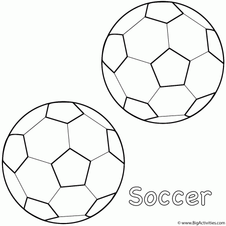 Soccer Balls - Coloring Page (Father's Day)