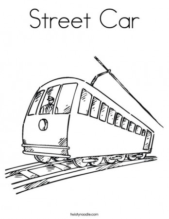 Street Car Coloring Page - Twisty Noodle