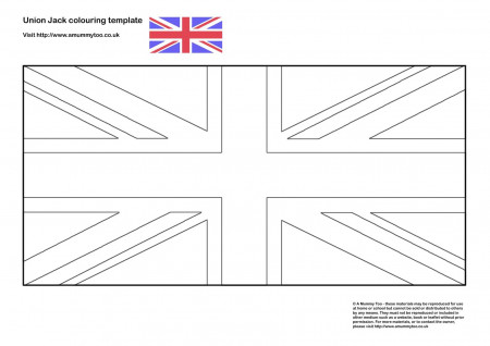 Union Jack Colouring In Template