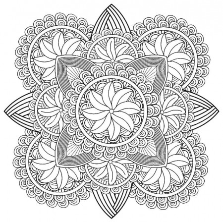 Complex Flowers Mandala Coloring Page - Free Printable Coloring Pages for  Kids