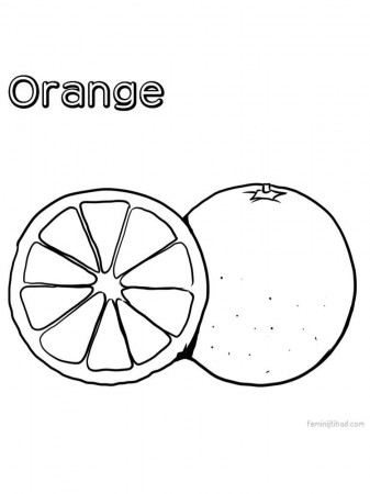 orange coloring picture print. Orange is one of the most popular fruits in  the world. Oranges ca… | Fruit coloring pages, Coloring pictures, Coloring  pages to print