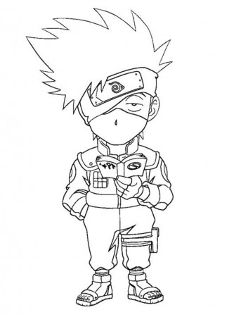 Kakashi Hatake coloring book printable and online