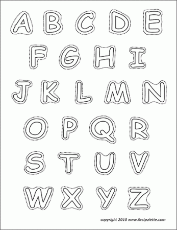Alphabet Upper Case Letters | Free Printable Templates & Coloring Pages |  FirstPalette.com