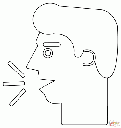 Person Speaking coloring page | Free Printable Coloring Pages