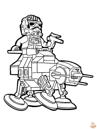 Lego Star Wars Coloring Pages Free Printable for Kids
