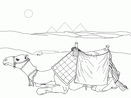 Arabian desert coloring pages for kids