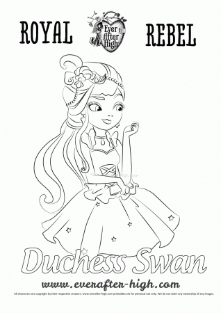 Duchess Swan coloring page | Ever After High