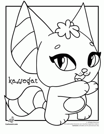 Petpet Park Neopets Coloring Page - Kassegat | Cartoon Jr.