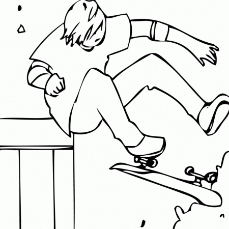 Popular Dog On Skateboard Coloring Page Stock Vector Izakowski ...