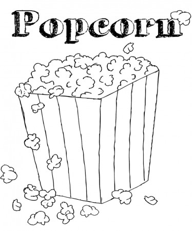 Popcorn Kernel Coloring Page: Popcorn Coloring Pages Preschool ...