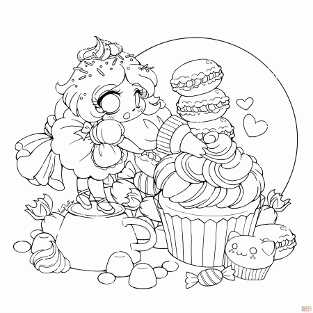 Chibi Lollipop Girl coloring page | Free Printable Coloring Pages