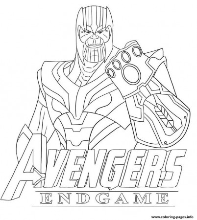 Thanos Avengers Endgame Skin From Fortnite Coloring Pages ...
