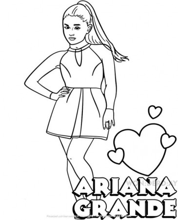 Coloring Pages Ariana Grande. Download and print for free