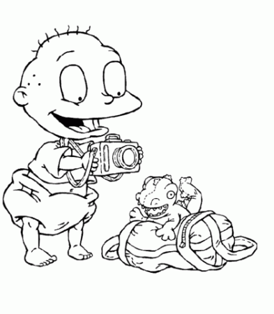Tommy Takes a Picture Of Little Dinosaur coloring page | Free Printable Coloring  Pages