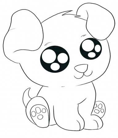 Dogs to print : Kawaï dog - Dogs Kids Coloring Pages