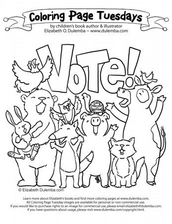 dulemba: Coloring Page Tuesday - VOTE!!!!
