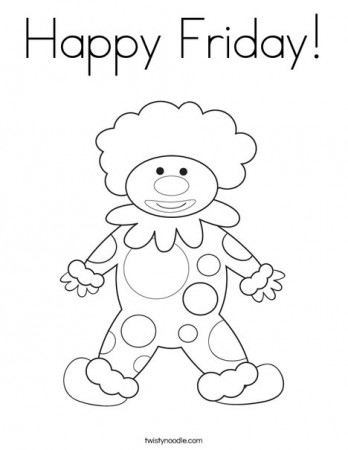 Happy Friday Coloring Page - Twisty Noodle