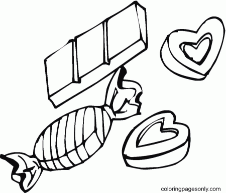 Chocolate Candy Coloring Pages - Candy Coloring Pages - Coloring Pages For  Kids And Adults