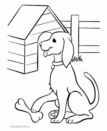 Free printable dogs puppies coloring pages 103
