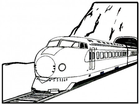tunnel train, Download print coloring ...
