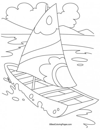 Yacht transport coloring page ...