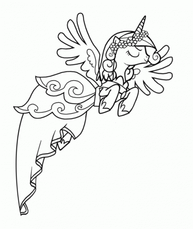 My Little Pony Princess Cadence Coloring Page - szczegÃ³Åy obrazka