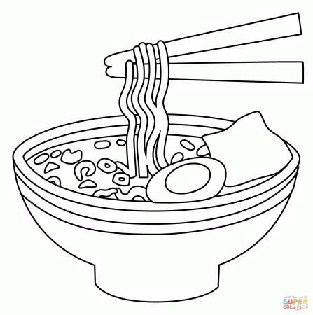 Steaming Bowl Emoji coloring page | Free Printable Coloring Pages