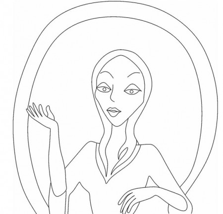 Free Morticia Addams Coloring Page - Free Printable Coloring Pages for Kids