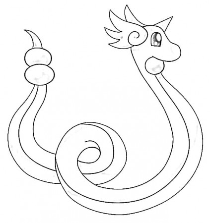 Dragonair 2 Coloring Page - Free Printable Coloring Pages for Kids