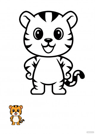 Tiger Coloring Pages - Free, Printable, Download | Template.net