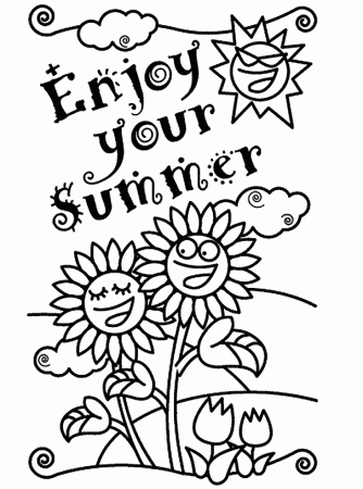 summer vacation coloring pages for kids - Clip Art Library