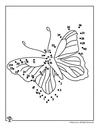 Butterfly Dot to Dot Printable | Woo! Jr. Kids Activities : Children's  Publishing