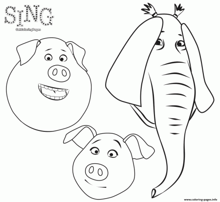 Animals From Sing Animation Coloring Coloring Pages Printable