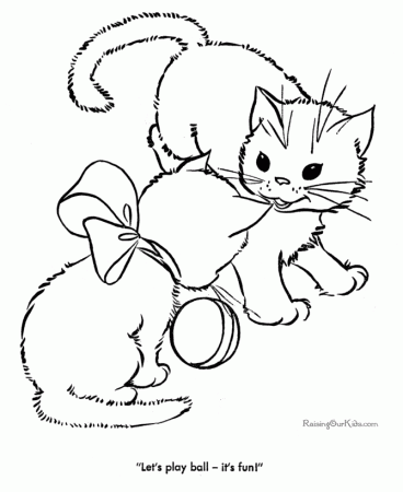 Kitten Coloring Sheets 28
