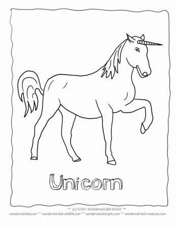 Unicorn Coloring Pictures Book, Echo's Realistic Unicorn Coloring ...
